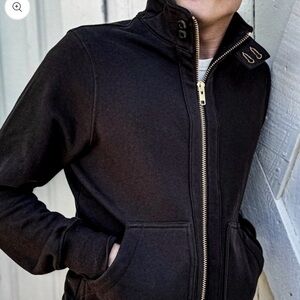 Wies Made French Terry Bodega Moto Jacket 14 oz 100% Cotton Full Zip Size Large